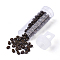 2-Hole Seed Beads, Czech Glass Beads, Opaque Baking Paint Style, Saddle Brown, 5x3.5~3.8x2.5~2.8mm, Hole: 0.9mm, about 10g/bottle