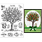 PVC Plastic Stamps, for DIY Scrapbooking, Photo Album Decorative, Cards Making, Stamp Sheets, Tree Pattern, 16x11x0.3cm