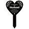 Acrylic Garden Stake, Ground Insert Decor, for Yard, Lawn, Garden Decoration, Heart with Memorial Words, Heart, 258x158mm