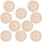 Wood Carved Onlay Applique Craft, Unpainted Onlay Furniture Home Decoration, Flower Pattern, Flat Round, 48x7.5mm