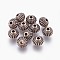 Tibetan Style Alloy Bicone Beads, Cadmium Free & Nickel Free & Lead Free, Red Copper, 8x6.5mm, Hole: 1.5mm