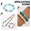 240pcs 4 Styles Synthetic Turquoise Beads TURQ-AR0001-42-5