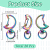 20Pcs Alloy Swivel Snap Hook Clasps KEYC-SC0001-66-2