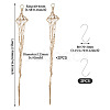 2Pcs Handmade Macrame Polyester Plant Hanger AJEW-HS0001-48-4