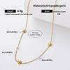 304 Stainless Steel & Imitation Pearl Link Chain Necklaces BE8835-3-1