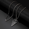 Vintage 304 Stainless Steel Viking Arrowhead Pendant Necklaces for Men WG2716D-02-1