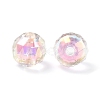 Two Tone UV Plating Rainbow Iridescent Acrylic Beads TACR-D010-06B-3