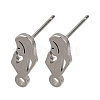 304 Stainless Steel Stud Earring Findings SA-CBAAD0D-10P-1