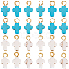 60Pcs Dyed Synthetic Turquoise Pendants FIND-BM0001-60A-1