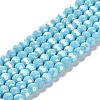 Electroplate Opaque Glass Beads Strands X-EGLA-A035-P6mm-A08-1