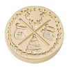 Christmas Series Wax Seal Brass Stamp Head LS-AJEW-M037-01G-28-2