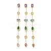 Brass Micro Pave Cubic Zirconia Big Pendants KK-U058-55G-1