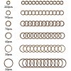 Brass Split Rings and Brass Ring Assistant Tool KK-PH0034-52AB-4