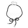 Bowknot 304 Stainless Steel Necklaces NJEW-JN04670-7