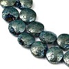 Electroplated Natural Lava Rock Beads Strands G-K388-01H-2