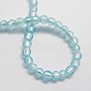 Handmade Silver Foil Glass Beads FOIL-R054-5-1
