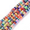 Handmade Polymer Clay Beads Strands CLAY-R089-3mm-017-1