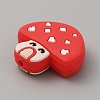 Mushroom Food Grade Eco-Friendly Silicone Beads LS-SIL-WH0010-14A-2