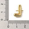Brass Micro Pave Cubic Zirconia Letter Links X-KK-I717-04L-3