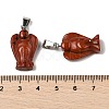 Natural Red Jasper Pendants G-B127-10P-11-4