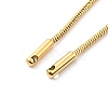 304 Stainless Steel Round Snake Chain Bracelet Making STAS-B044-01G-3