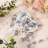 GOMAKERER 222Pcs 9 Styles ABS Plastic Imitation Pearl Round Beads KY-GO0001-03-4