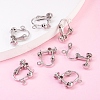 Brass Clip-on Earring Findingsfor non-pierced Ears X-EC143-NF-5