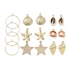 DIY Dangle Hoop Earrings Making Kits DIY-X0098-67G-01-1