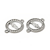 Alloy Connector Charms with Rhinestone FIND-H039-25P-2