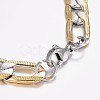 Men's 304 Stainless Steel Figaro Chain Bracelets X-BJEW-I238-11A-2