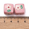 Printed Opaque Acrylic Beads SACR-A009-01C-3