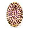 Rack Plating Brass Micro Pave Cubic Zirconia Charms KK-G513-74A-04G-1