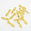 Tibetan Style Alloy Glue-on Flat Pad Bails K0P9R011-2