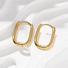 Ion Plating(IP) 304 Stainless Steel Oval Hoop Earrings EJEW-M218-02A-G-4