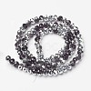 Electroplate Transparent Glass Beads Strands EGLA-A034-T6mm-M11-2
