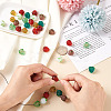 35Pcs 7 Style Handamde Bumpy Lampwork Beads LAMP-CD0001-11-4