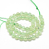 Natural Prehnite Beads Strands G-S263-6mm-04-2