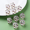 Transparent Printed Acrylic Beads MACR-S374-09A-01-6