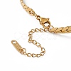 304 Stainless Steel Hollow Out Heart Link Bracelet with Cuban Link Chains for Women LS-BJEW-P284-01G-3