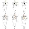 6Pcs 2 Style Star & Windmill Glitter Hotfix Rhinestone DIY-FG0002-26-1