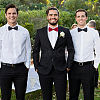 16Pcs 2 Colors Adjustable Polyester Bow Ties AJEW-GA0006-74-5