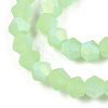 Imitation Jade Bicone Frosted Glass Bead Strands EGLA-A039-J6mm-MB01-3