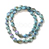 Transparent Electroplate Glass Beads Strands EGLA-F159-FR02-2