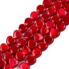 Spray Painted Natural Freshwater Shell Beads Strands X-SHEL-N026-69A-1