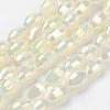 Electroplate Glass Beads Strands EGLA-J013-4X6mm-F03-1