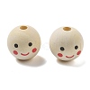 Printed Schima Wood European Beads WOOD-G023-14C-1