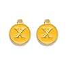 Golden Plated Alloy Enamel Charms ENAM-Q437-13X-1