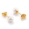 Plastic Imitation Pearl Stud Earrings STAS-D0001-03-G-A-2