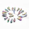 Electroplated Natural Quartz Crystal Beads Strands G-G890-A-07-2