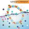 10 Strands 5 Colors Flat Round Handmade Polymer Clay Beads CLAY-SZ0002-01-6